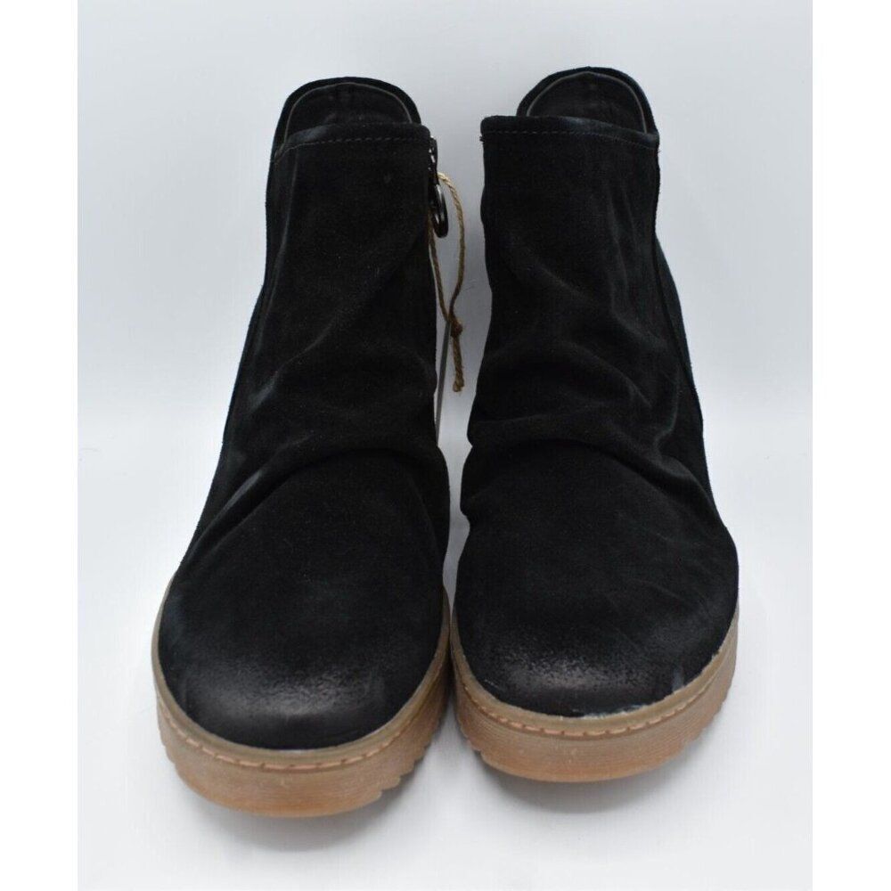 Sofft Womens Size 8.5 Siri Black Suede Wedge Booties Boots Shoes - Picture 2 of 14